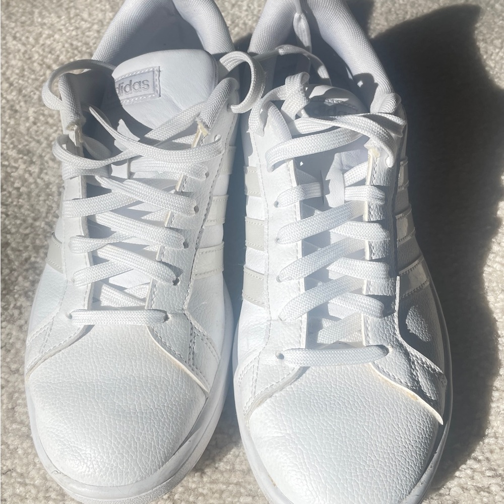 Adidas Classic White Lace-Up Sneakers